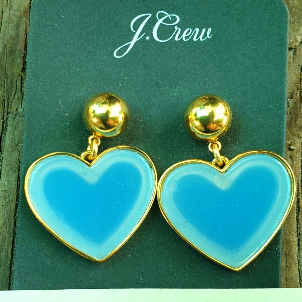 J CREW HEART EARRINGS